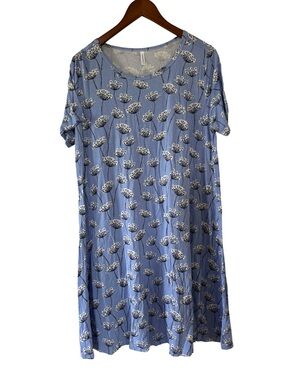 Pop young Blue Floral Lightweight Dress size 2XL